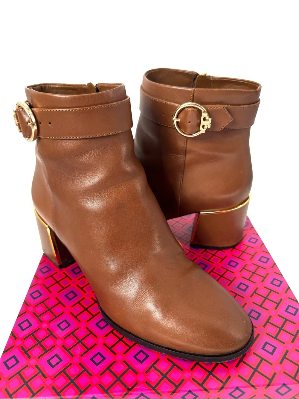Tory Burch Bootie Sophia 60mm Festive Brown 8